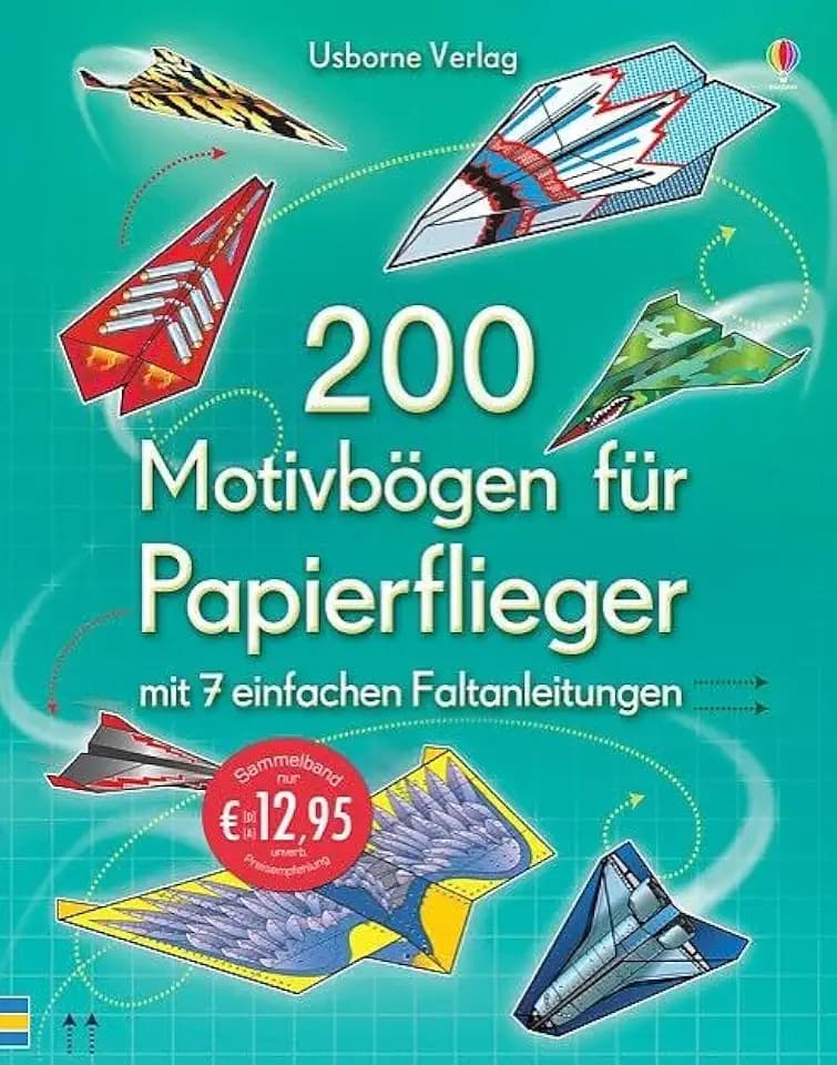 200 Motivbögen für Papierflieger: mit heraustrennbaren Seiten