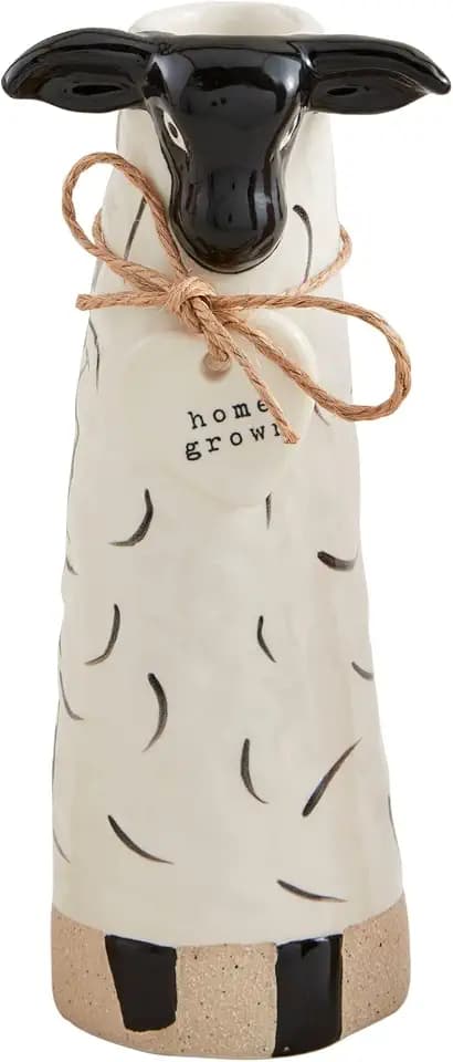 Mud Pie Farm Stem Vase, Sheep, 6.65" x 2.5"