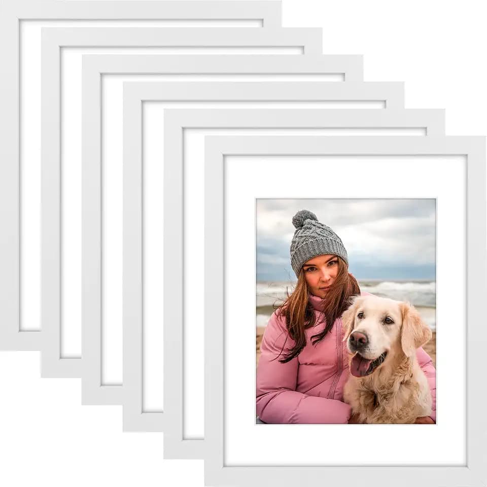 AUEAR 11x14 Picture Frames Set of 6, White