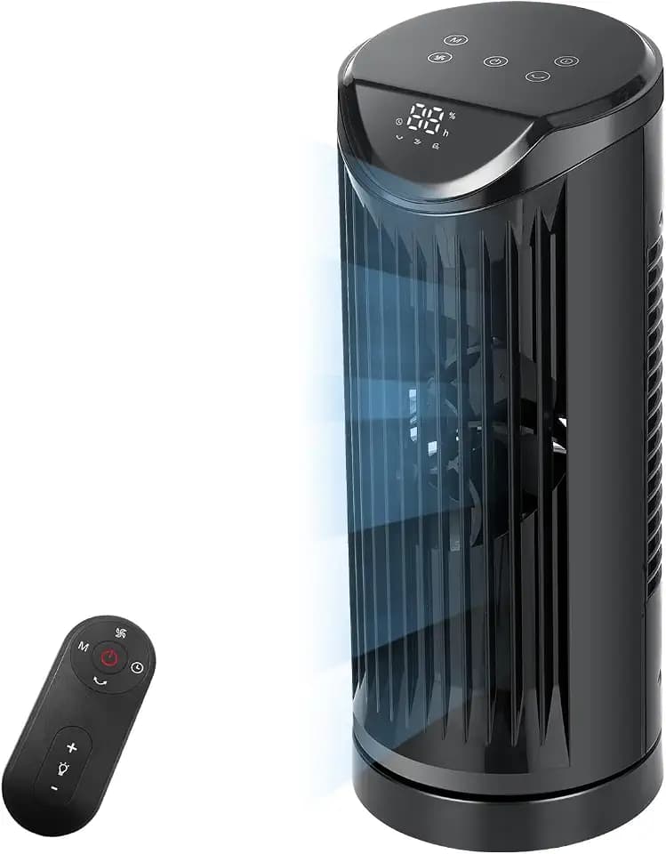 Personal Tower Fan for Bedroom, Portable Desk Table Fan with Remote