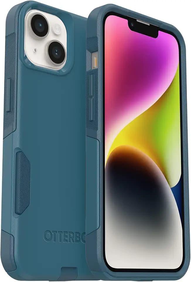 OtterBox Schutzhülle für iPhone 14 und iPhone 13 Commuter-Serie, schlank und robust, taschenfreundlich, mit Portschutz, Blau (Dont BE Blue)