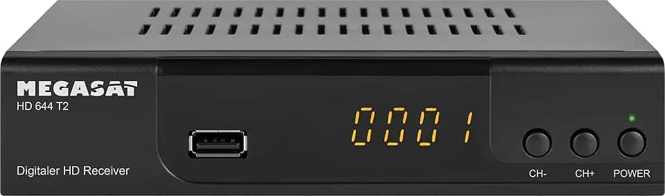 Megasat HD 644 T2 – DVB-T2 Receiver für Free TV – Schwarz