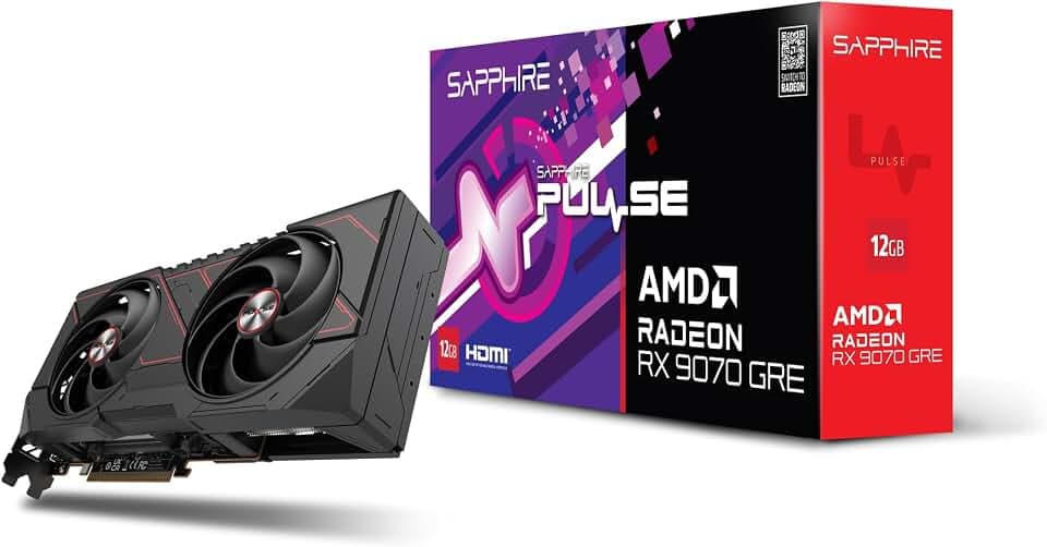 Sapphire Pulse AMD Radeon RX 9070 GRE Gaming OC Grafikkarte, 12 GB