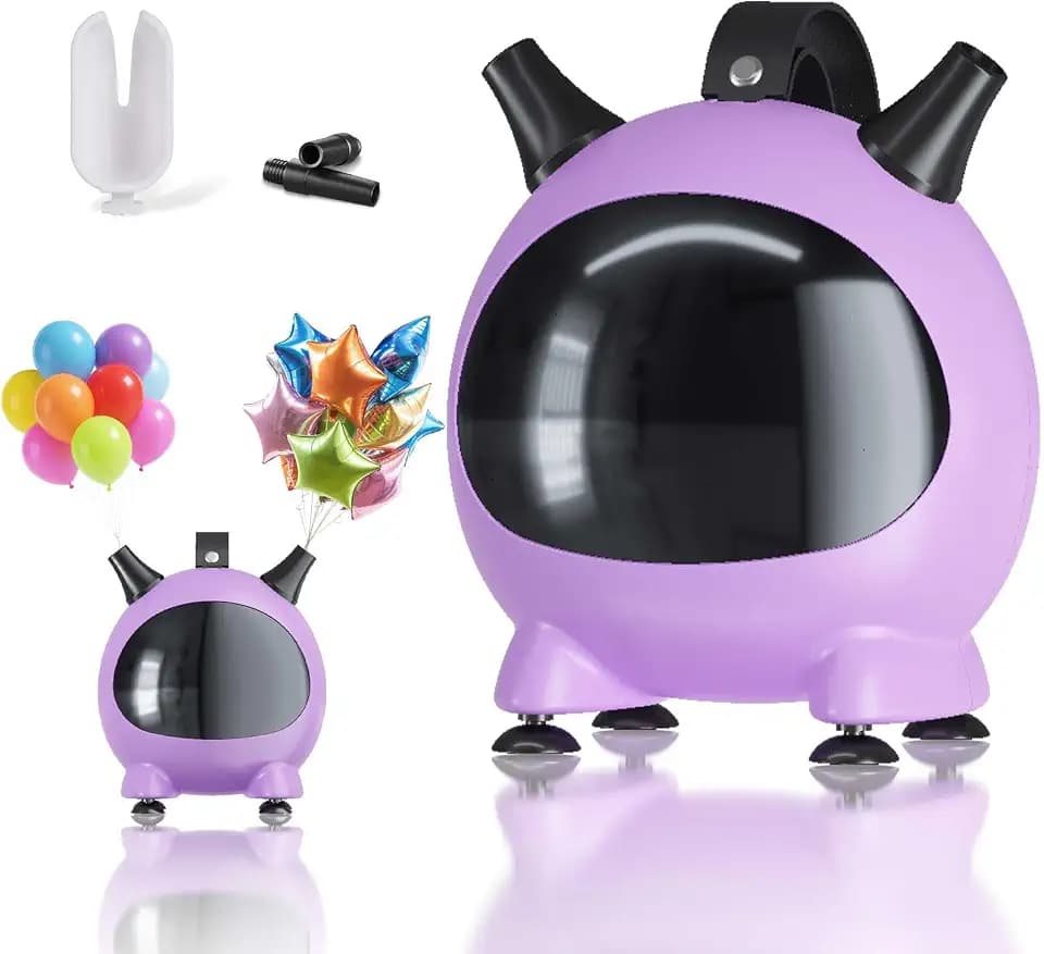 Balloon Pump Electric, Portable Balloons Inflator Air Pump Dual Nozzle, 110V Small Electric Balloons Blower Machine Corded, 600W for Latex Foil Balloon Arch Garland Party Decorations Supplies