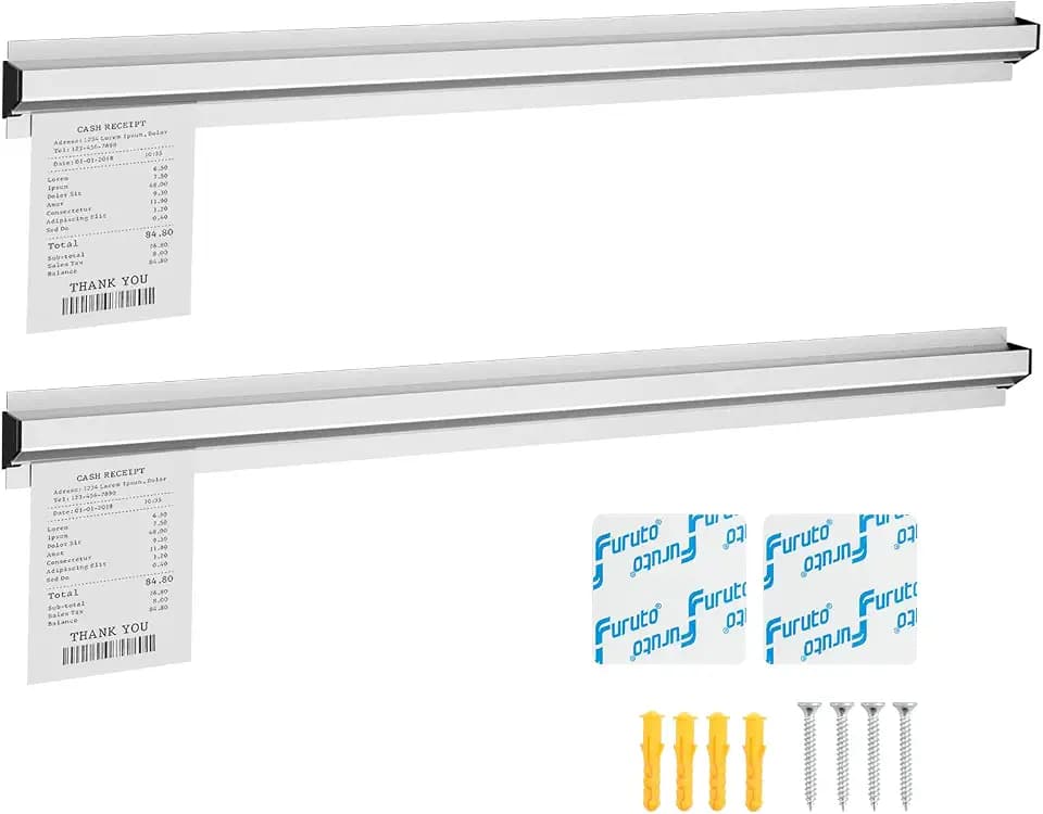 Restaurant Ticket Rack - 16/18/24/28/30" Ticket Check Rack - Commercial Kitchen, Cafes, Pubs, Bars (2 Pcs, 30 Inch)