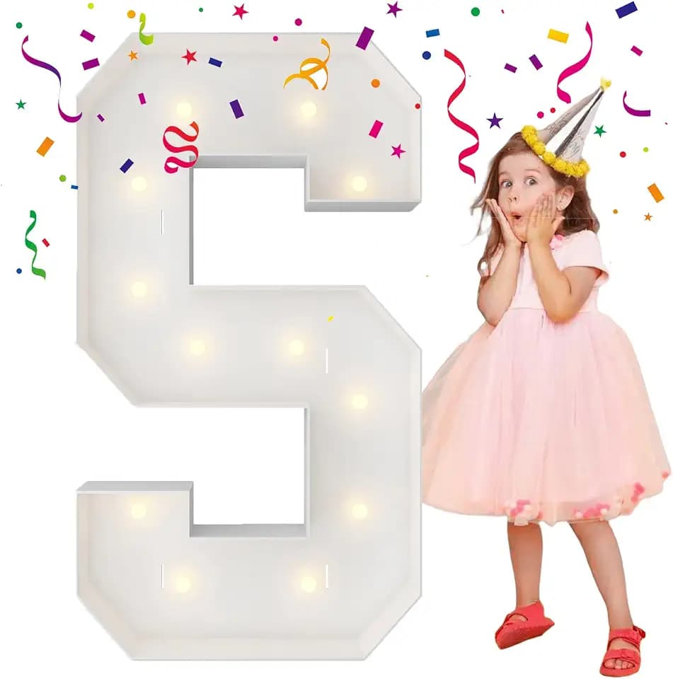 4FT Marquee Letters, Large Light Up Letters S for Party Decor