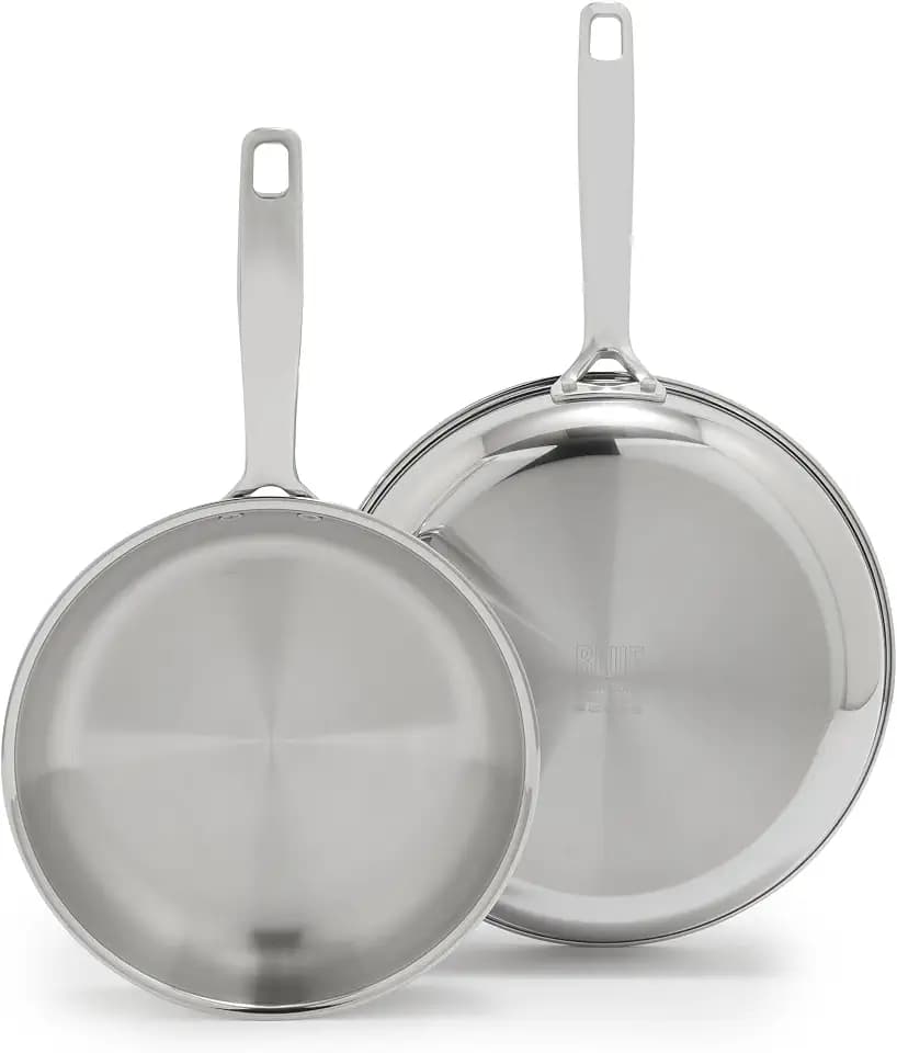 Blue Diamond Pro Steel 2 Piece Tri-Ply Stainless Steel Frying Pan Set