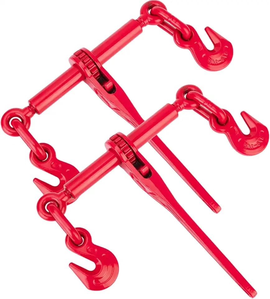 2 Pack Ratchet Chain Binder 3/8-1/2" 9200LBS WLL for Truck Trailer