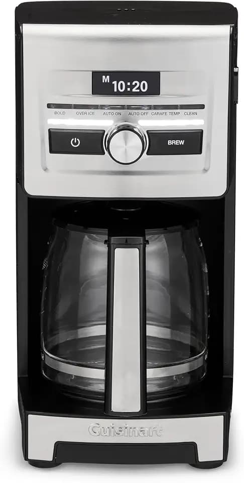 Cuisinart Personal Brew™ 12-Cup Coffee Maker, Automatic Coffee Machine, Programmable Coffee Maker for Home Brewing Convenience with Adjustable Brew Strength, Stainless Steel/Black, DCC-12