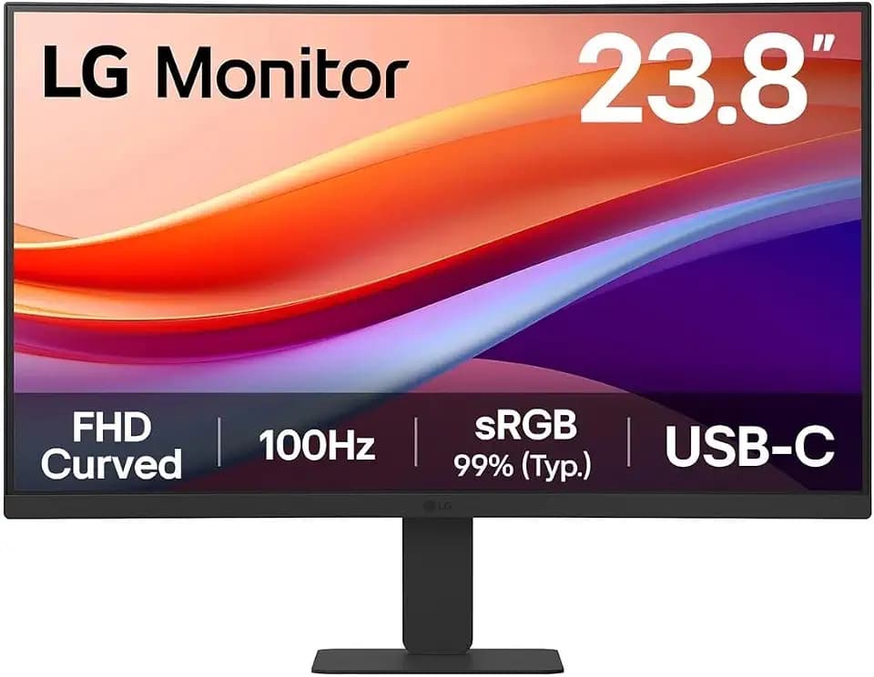 "monitor Pc Curvo - Lg - 24"" - Fhd - 100hz - Pannello Va - 5ms"