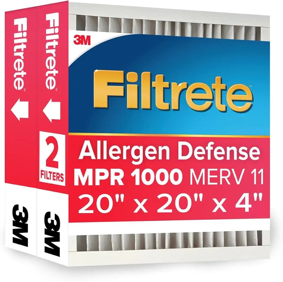 Filtrete 20x20x4 Air Filter, MERV 11, MPR 1000, 2 HVAC Filters