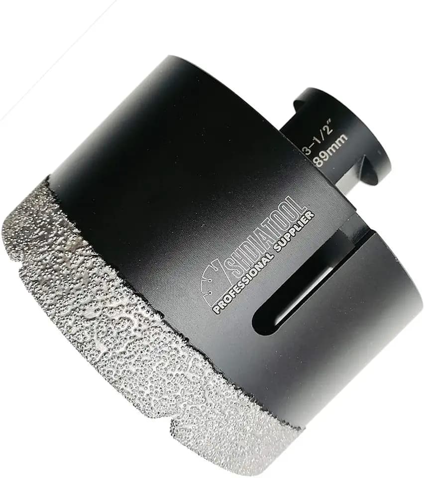 SHDIATOOL Diamond Core Drill Bits 3 1/2 Inch for Porcelain Ceramic Tile Marble Brick Vacuum Brazed Hole Saw 89mm