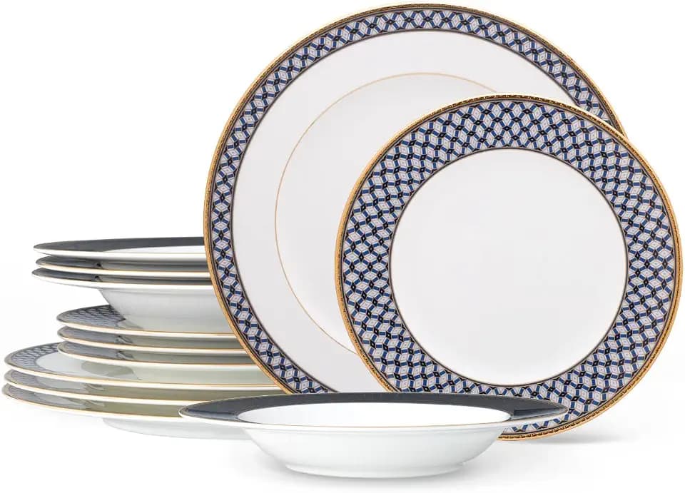 Noritake Blueshire 12-Piece Dinnerware Set, Service for 4