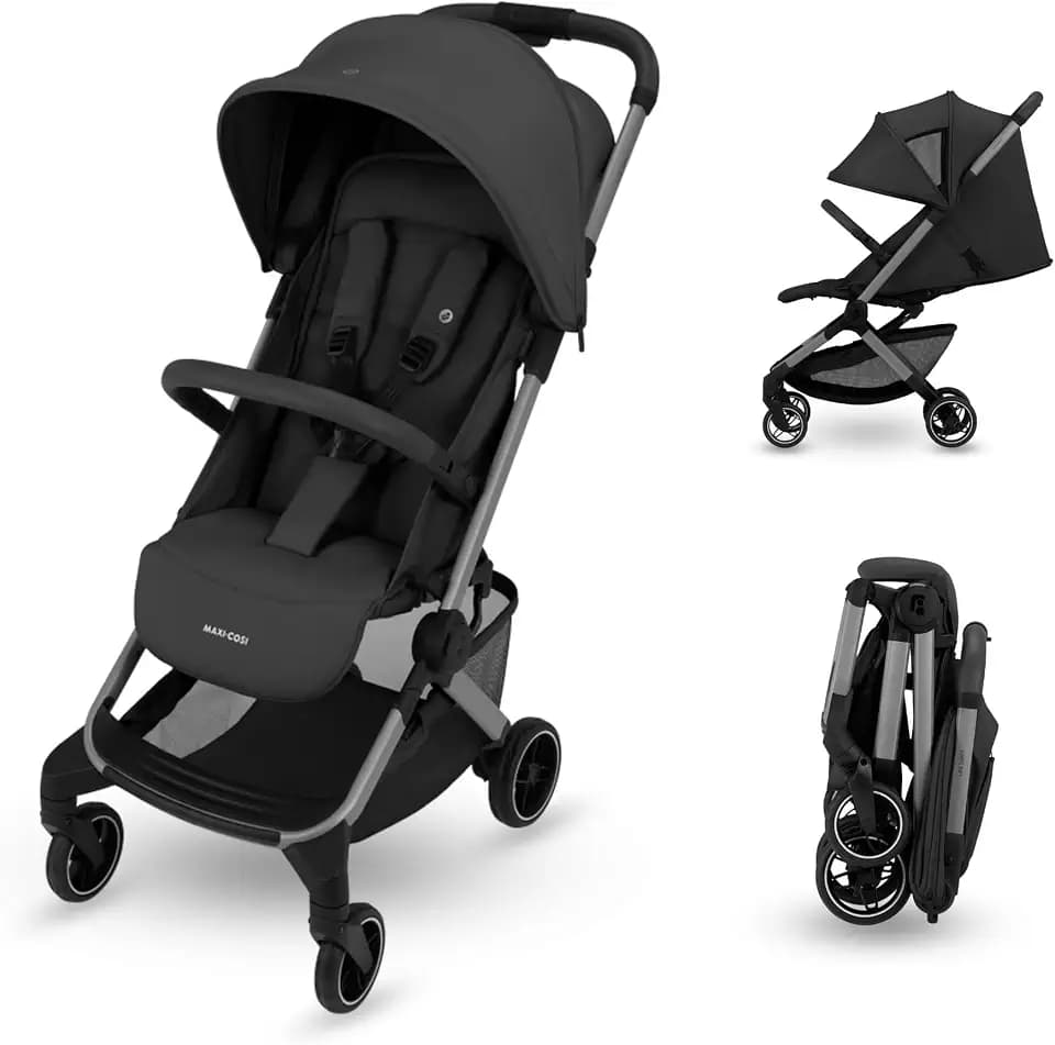 Maxi Cosi Lara Select Baby Kinderwagen, 0–4 Jahre (0–22 kg), Edition Black