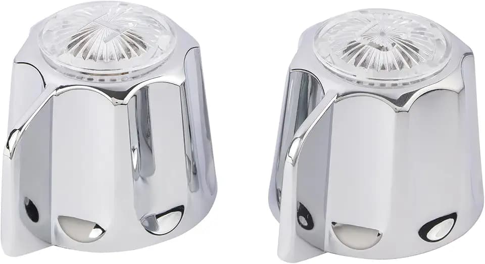 HIGHCRAFT Canopy Faucet Handle with 16 Point Broach Screw Included, Chrome Plated Finish