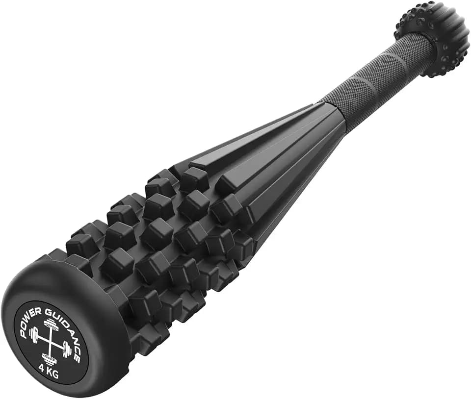 POWER GUIDANCE Macebell Steel Clubbell (2kg-10kg) – Indian Club with Massage Surface for Shoulder Mobility, Grip Strength & Rehabilitation – Solid Steel Weighted Club with Rubber Coating for Home Gym, BJJ & Wrestling