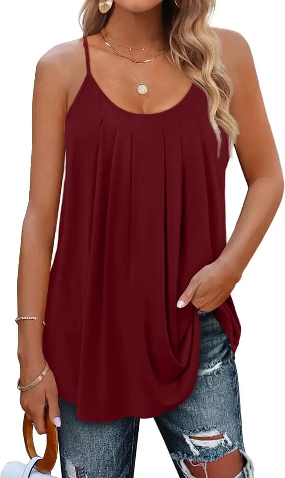 Geifa Summer Tank Tops for Women Vacation Outfits 2025 Fashion Trendy Clothes