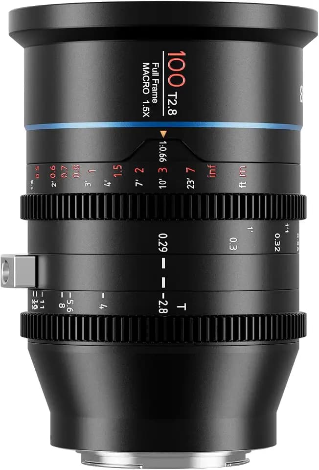 SIRUI 100 mm Jupiter Makro T2.8 Vollformat Cine Prime Objektiv, für EF-Mount Kameras, kompatibel mit BMPCC-6k, BMPCC-6k-pro, EOS C300 Mark III, EOS C500 Mark II, professionelles EF-Mount-Objektiv