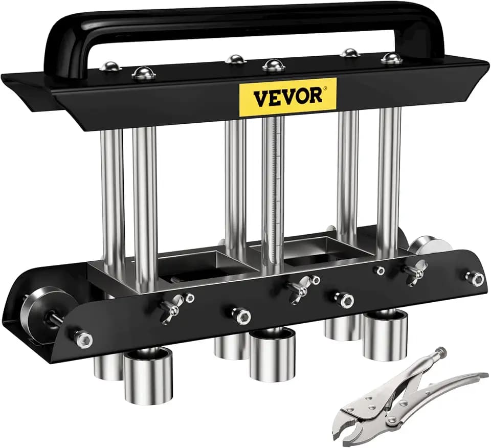 VEVOR Three-Station Edge Roller Bender, 0-90° Bending Angle Sheetmetal Break, Black & Silver