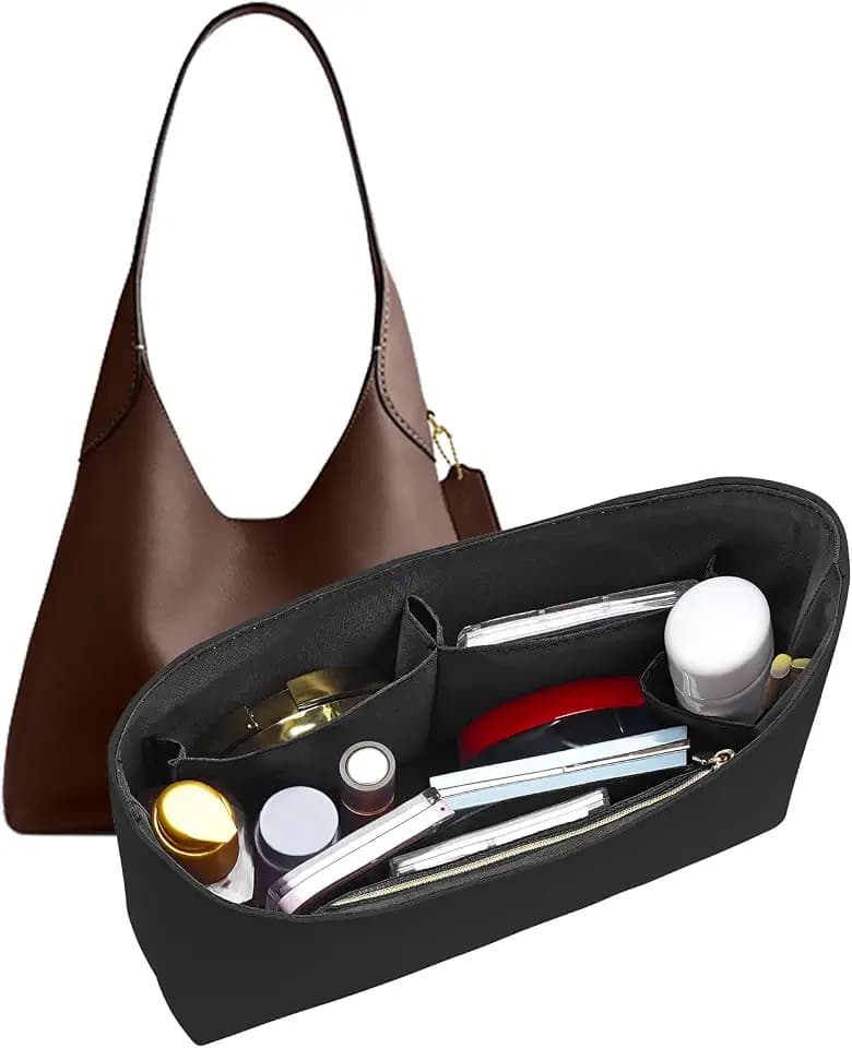 Dupont Paper Purse Organizer Inserts for brooklyn 28 Insert Keeps Tote Handbag(Black)