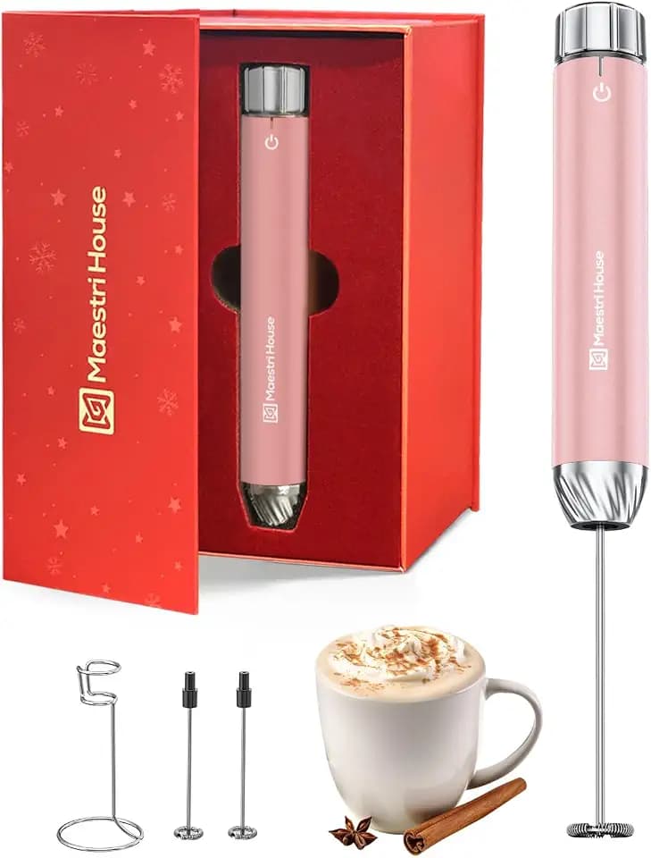 Maestri House LunaFro Max Rechargeable Milk Frother,Stepless Speed Control
