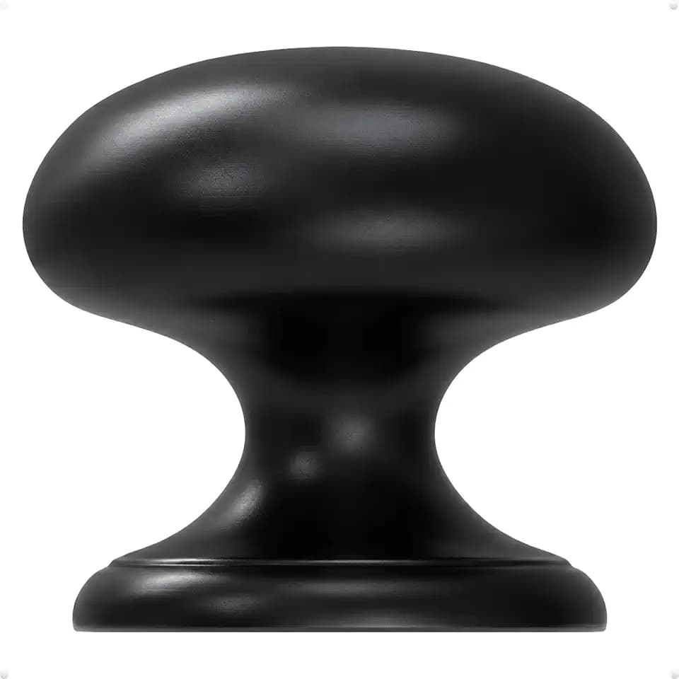 trust4care 2-Pack Matte Black Wide Base Bifold Closet Cabinet Knobs Pulls