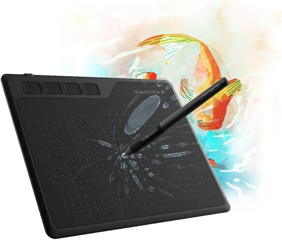 GAOMON S620 Grafiktablett, 4 Tasten Batterieloser Stift