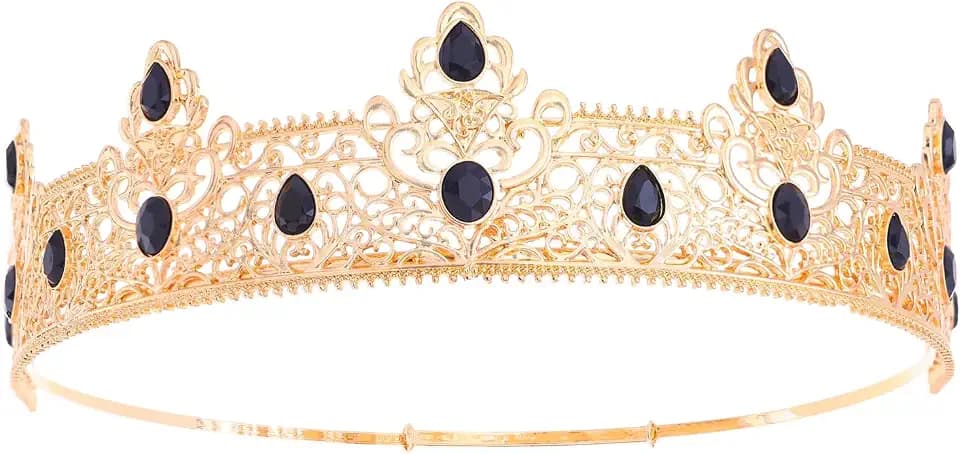 King Crowns for Men Male Prince Diadem Royal Medieval Renaissance Crown