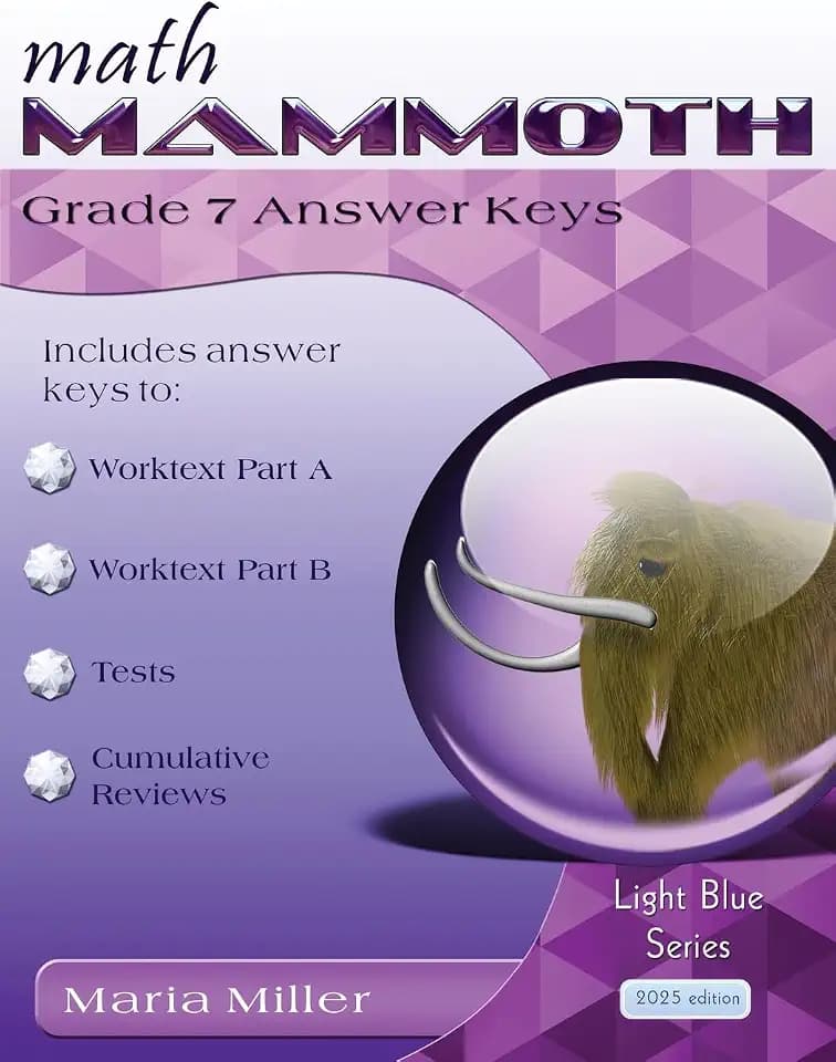 Math Mammoth Grade 7 Answer Keys