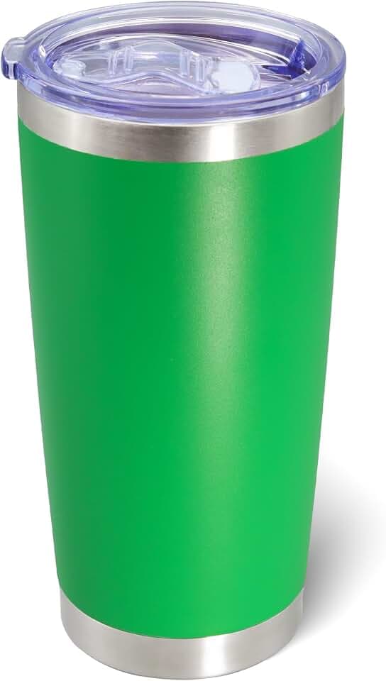 20oz Tumbler with Lid Stainless Steel Tumblers Insulated Mug Green 1P
