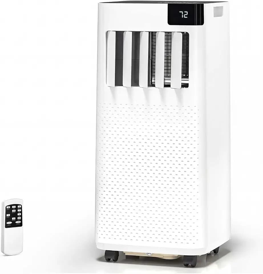 Antarctic Star 8000 BTU Portable Air Conditioner, 5-in-1 AC Unit with Cool, Dehumidifier, Fan, Sleep & Timer Modes, Auto Swing, Child Lock, Cools Up to 350 Sq.Ft, Air Conditioner for Bedroom Apartment