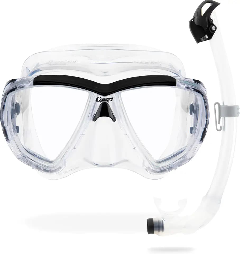 Cressi Mask and Snorkel Kit for Snorkeling and Freediving - Wide View and Dry Snorkel- Big Eyes & Seal Dry - Made in Italy