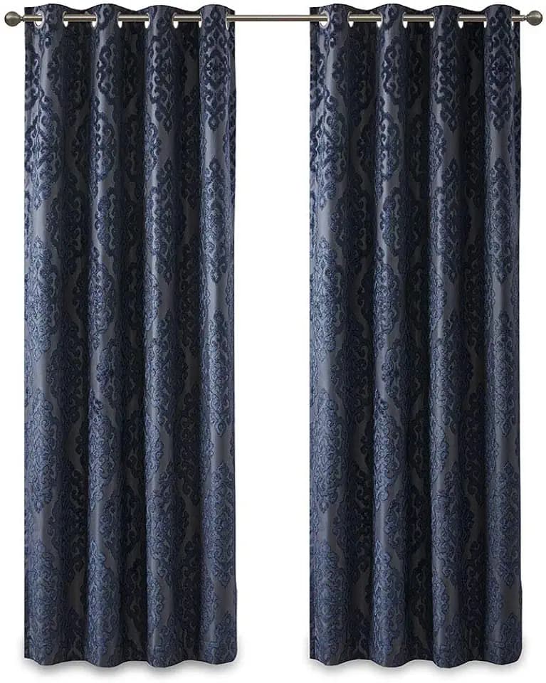Sun Smart Mirage 100% Total Blackout Curtain Single Panel 50x84 Navy