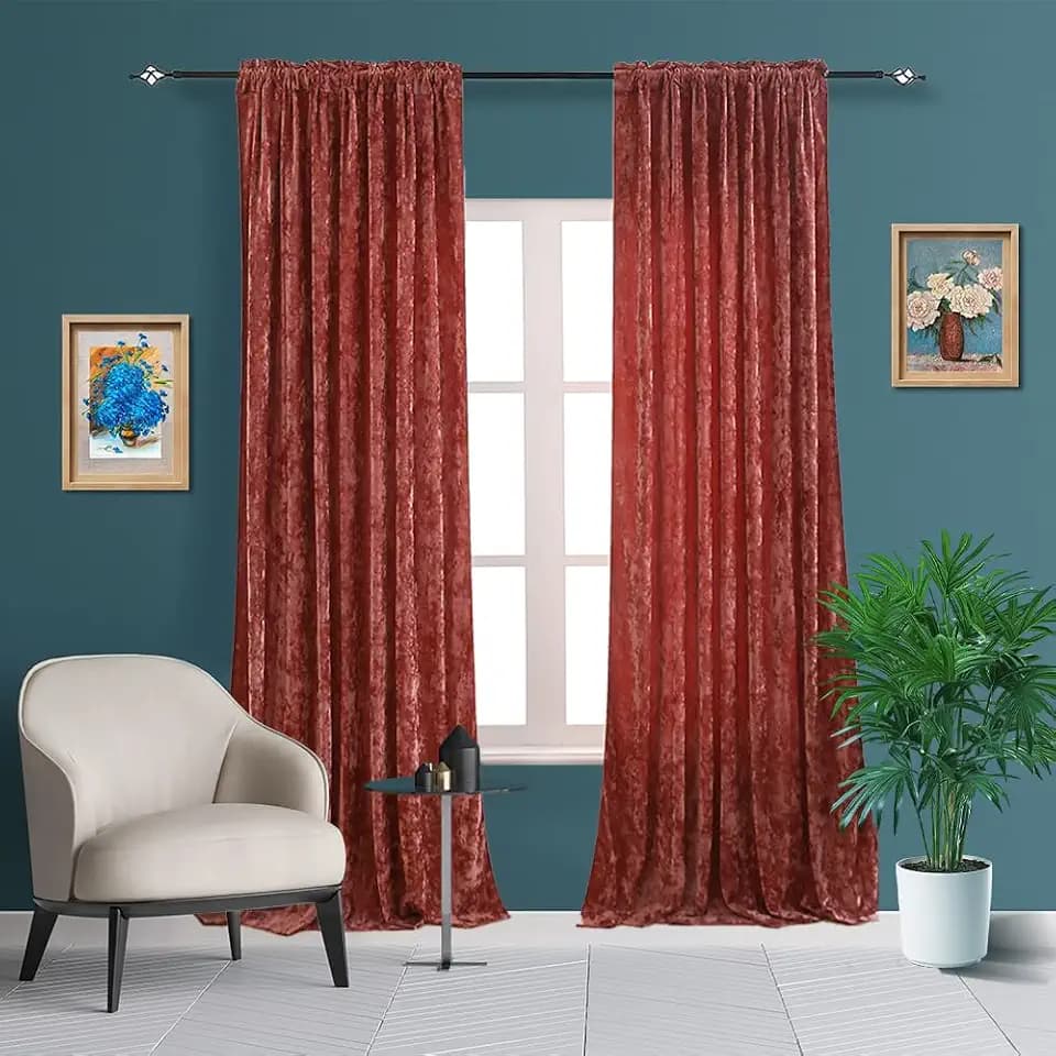 Liinas Velvet Blackout Curtains Soft Luxury 2 Panels Curtains for Bedroom Nursery Patio Doors Rod Pocket Back Tab Drapes Curtains for Living Room, 52 x 96 Inch, Mauve Pink