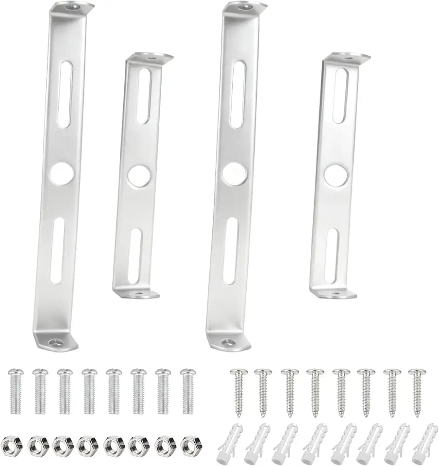4 Pcs 4 Inch and 6 Inch Ceiling Pendant Light Crossbar Kit, Light Fixture Mounting Bracket Square Kit for Ceiling Pendant Light