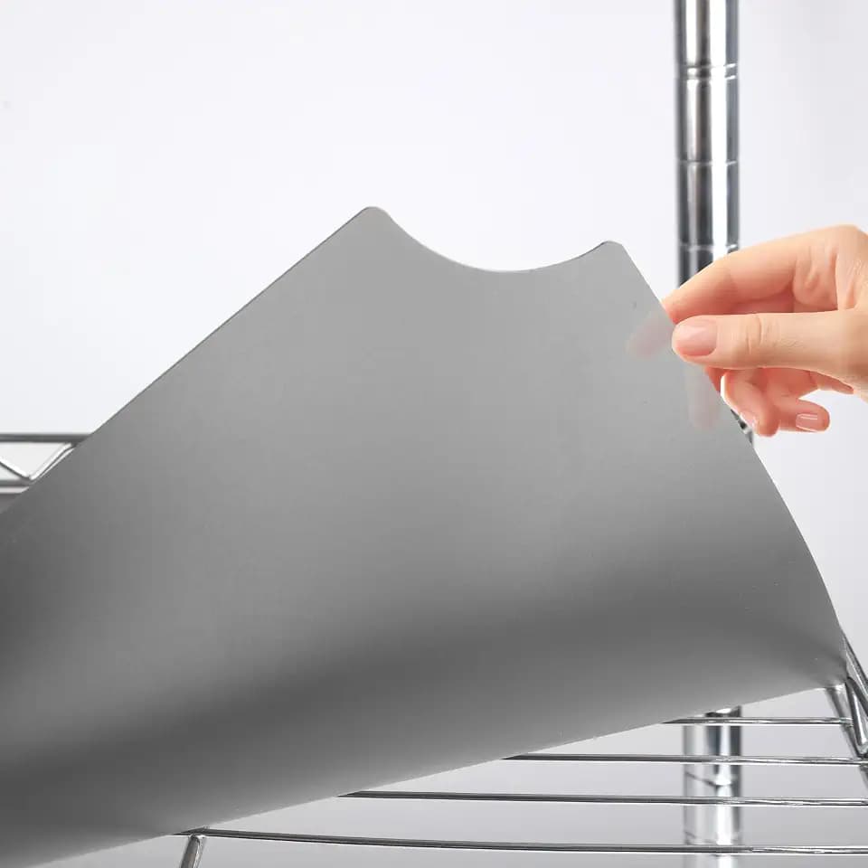 Wire Shelf Liners 14x24, 5 Pack Heavy Duty Wire Shelving Plastic Mats, Waterproof Non-Slip Shelf Liners for Kitchen, Closet, Pantry - Gray