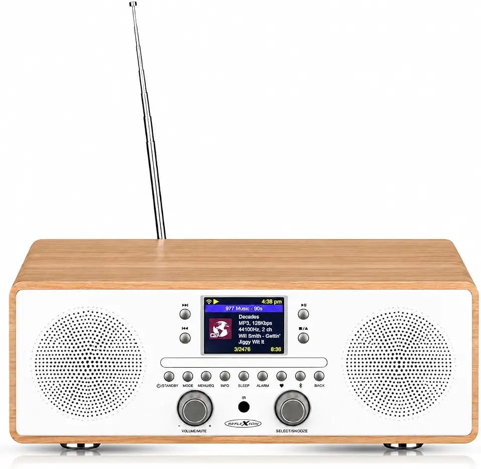 Reflexion Internetradio mit DAB+, UKW, CD, Bluetooth, USB, AUX-In, Weiß