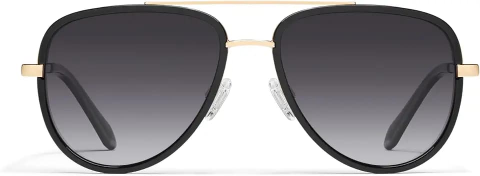 QUAY All In Oversized Frame Aviator Sunglasses