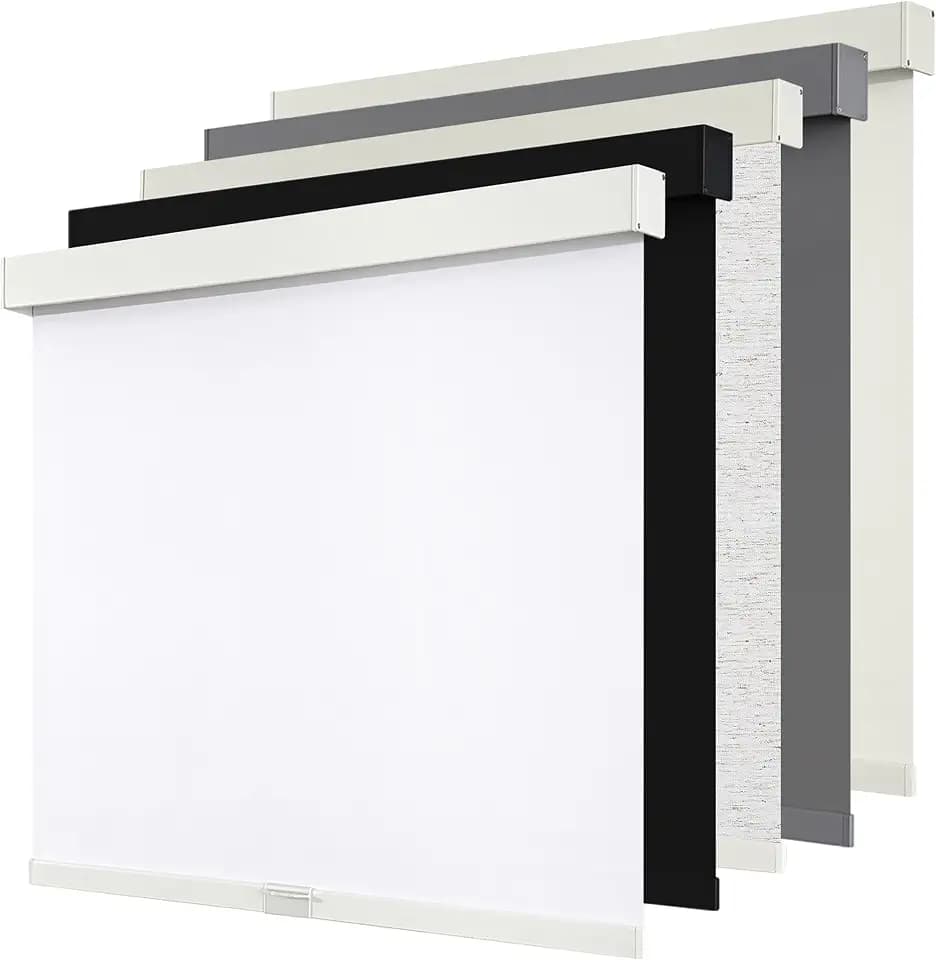 SUNOFF Cordless Blackout Roller Shades Blinds for Windows,28"W x 72"H,White
