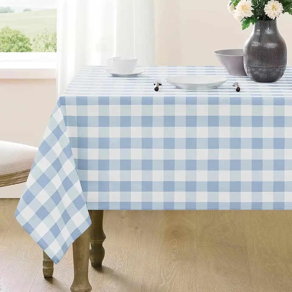 Gingham Tablecloth Rectangle Checkered Tablecloth Washable