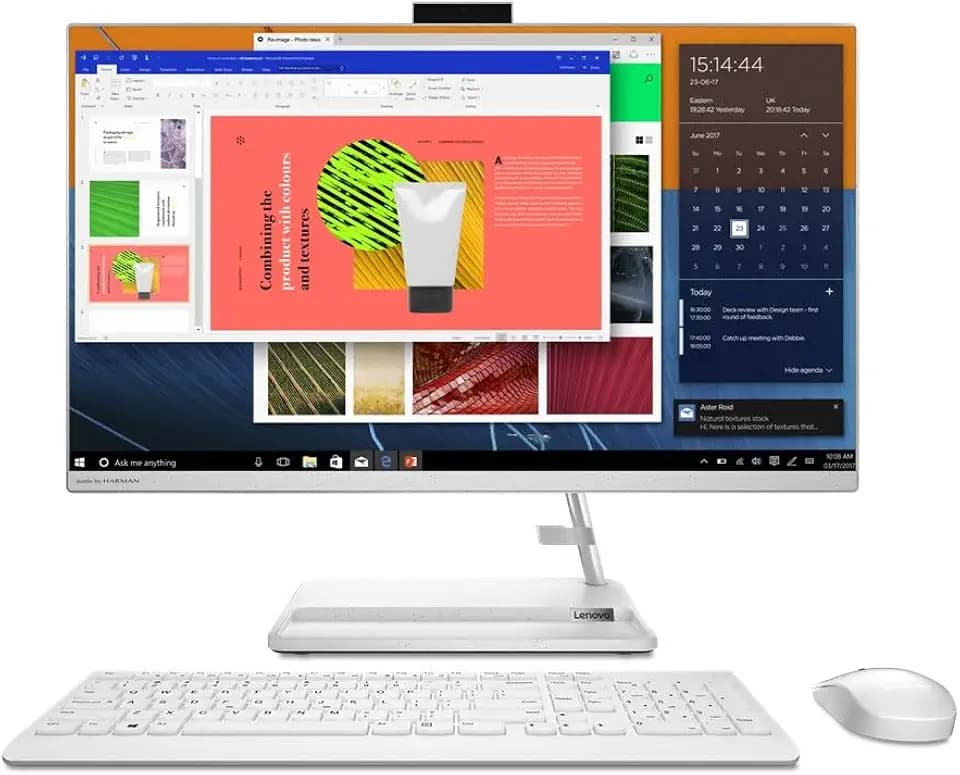 Lenovo IdeaCentre AIO 3 Desktop-PC, 68,6 cm (27 Zoll) Full-HD-Display (AMD Ryzen 5 7530U, 16 GB RAM, 512 GB SSD, AMD Radeon Graphics, Windows 11 Home), spanische QWERTY-Tastatur, Weiß, 68,6 cm (27