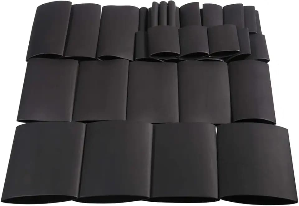 36pcs 3:1 Waterproof Heat Shrink Tubing, Dual Wall Adhesive, Black