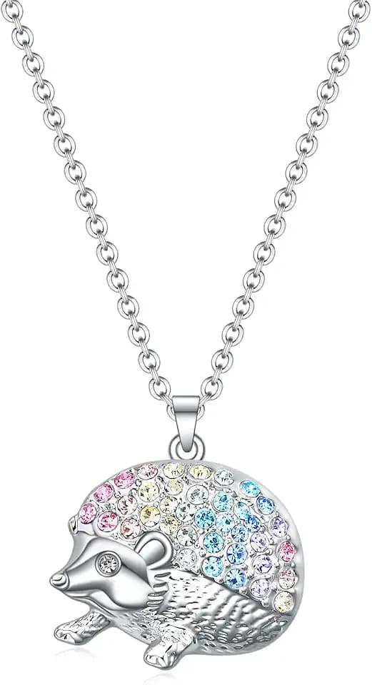 Rainbow Animal Necklace Gifts,Mermaid Unicorn Dinosaur Cat Horse Elephant Pendant Jewelry for Women