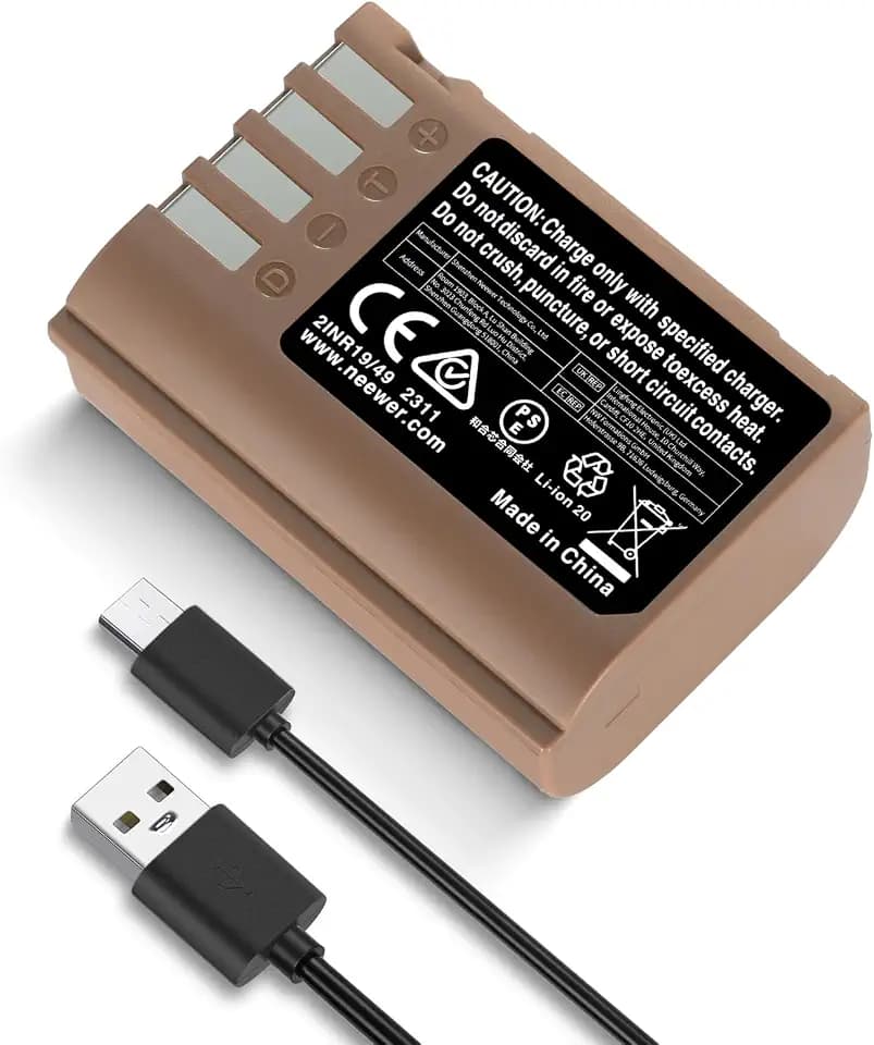 NEEWER DMW-BLK22 Kamera Ersatzakku 2400mAh Battery kompatibel mit Panasonic Lumix S5IIX S5II S5 GH6 DC-G9 II GH5M2, 2,8 Stunden sichere 100% volle Akku Ladung mit USB Typ C Kabel