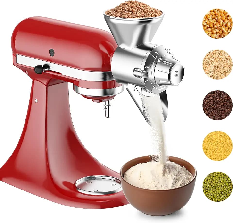InnoMoon Metal Grain Mill Attachment for KitchenAid Stand Mixer