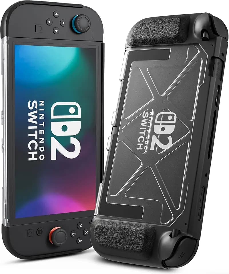 RHOTALL [Heavy Duty Dockable Case für Nintendo Switch 2 2025, Hard PC Protective Shell Cover Zubehör kompatibel mit Switch 2 7.9 Zoll, Shock-Absorption und Anti-Scratch Design