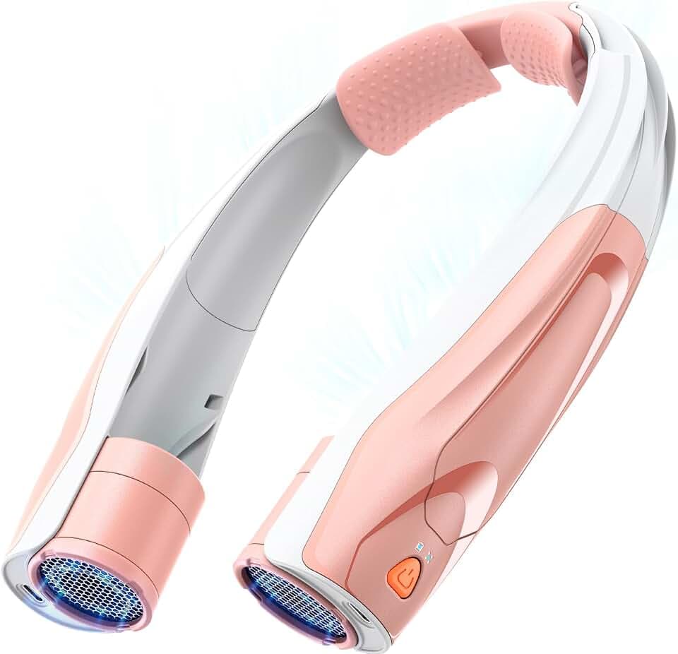 Portable Neck Fan for Girl: No Hair Twisting, Lightweight Personal Fan