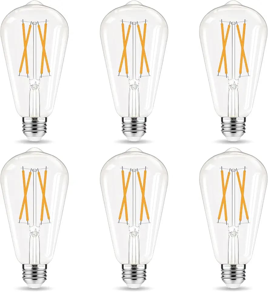 Dimmable LED Edison Bulb, E26 Bulb 60 watt Equivalent Soft White 2700K