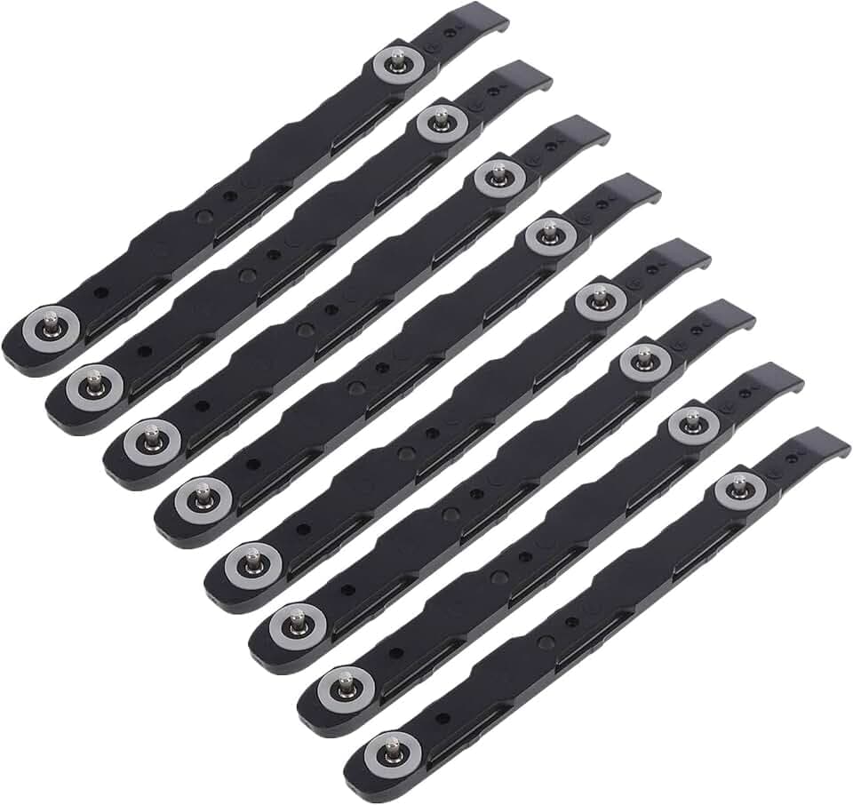 8 Stück Gehäuse Festplattenmontage Kunststoff Schienen Chassis Festplattenschienen Langlebig Anti-Kratzer HDD Mount Schienen für Desktop-Computergehäuse, Schwarz