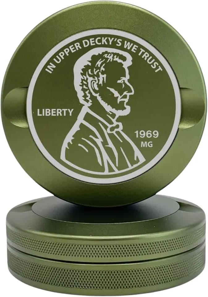 Liberty | Metal Container for Zyn, Premium Aluminum Can & Rugged Pouch Holder | Extra Capacity, Knurled Grip & Used Pouch Storage | EDC (Military Green)